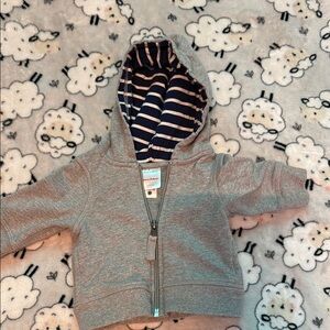 Hanna Andersson Gray and Blue Hoodie Sweatshirt